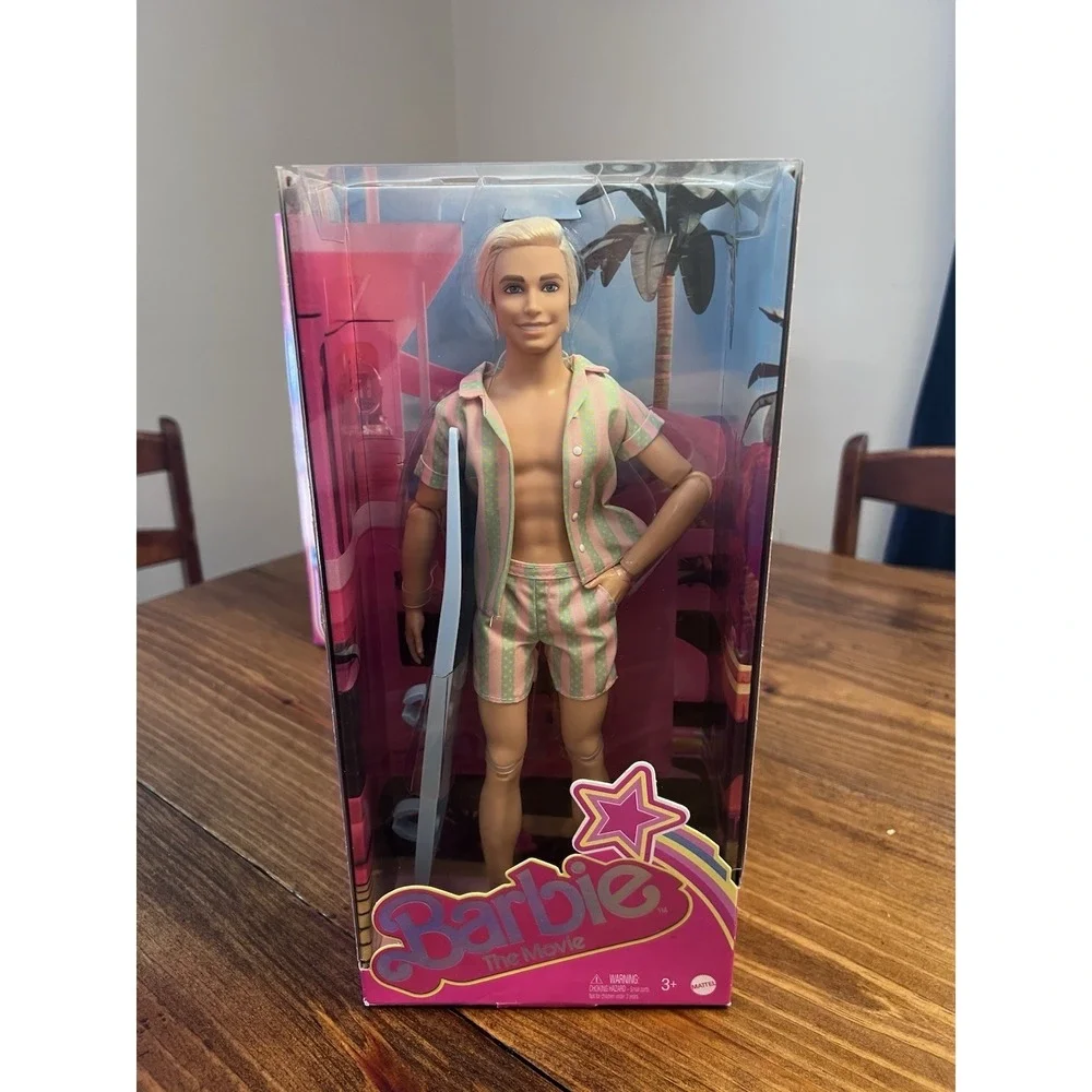 2022 Mattel Barbie The Movie Ryan Gosling as Ken with Surf Board (HP J97)